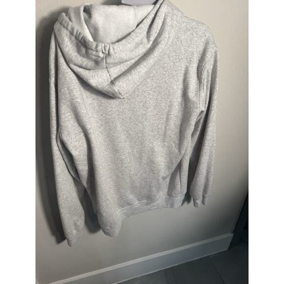 Disney Minnie Mouse Licensed Hoodie Crochet Patch Sweatshirt Heather Grey Size L - Picture 2 of 8